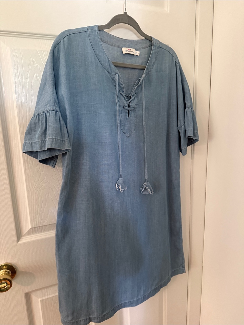 Vineyard Vines Light Blue Chambray Mini Dress